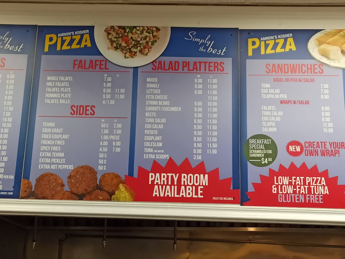 Amnon's Kosher Pizza Menu - Image 4